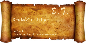 Drotár Tibor névjegykártya